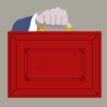 The,Uk,Budget,Red,Briefcase,Vector,Illustration.