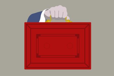 The,Uk,Budget,Red,Briefcase,Vector,Illustration.