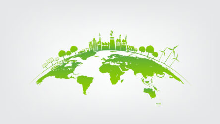 Ecology,Concept,With,Green,City,On,Earth,,World,Environment,And